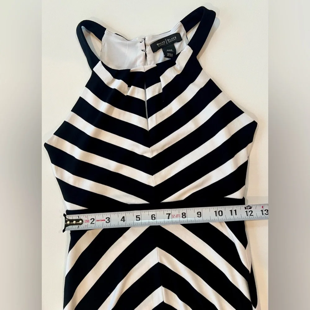 White House Black Market Striped Maxi Dress XXS Stretchy - Picture 5 of 11